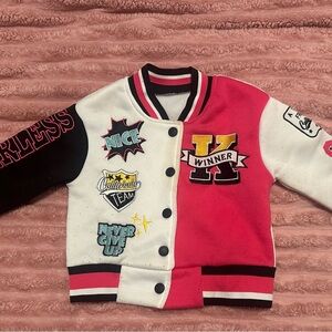 Colorful Varsity Jacket with Patches